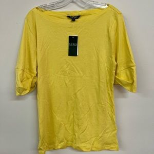 💛 Lauren by Ralph Lauren Yellow Women’s Size Large Top
